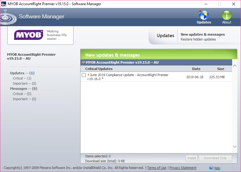 Updating to AccountRight v19.16 (Australia only) Support Notes MYOB
